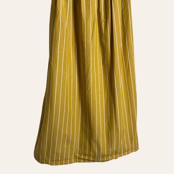 The Great Laurel Yellow Striped Sweetheart Sleeveless Midi Dress Size XS - Picture 9 of 16